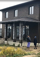Облицовочный кирпич 1 НФ Графит Дуб в кладке