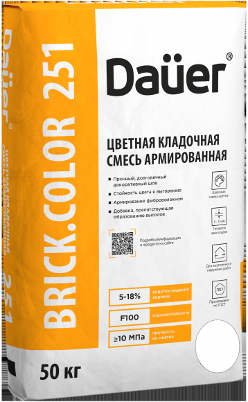 Мешок кладочной смеси Dauer Brick Color 251 весом 50 кг. Цвет «Белый». Мешок кладочной смеси Dauer Brick Color 251 весом 50 кг. Цвет «Белый».